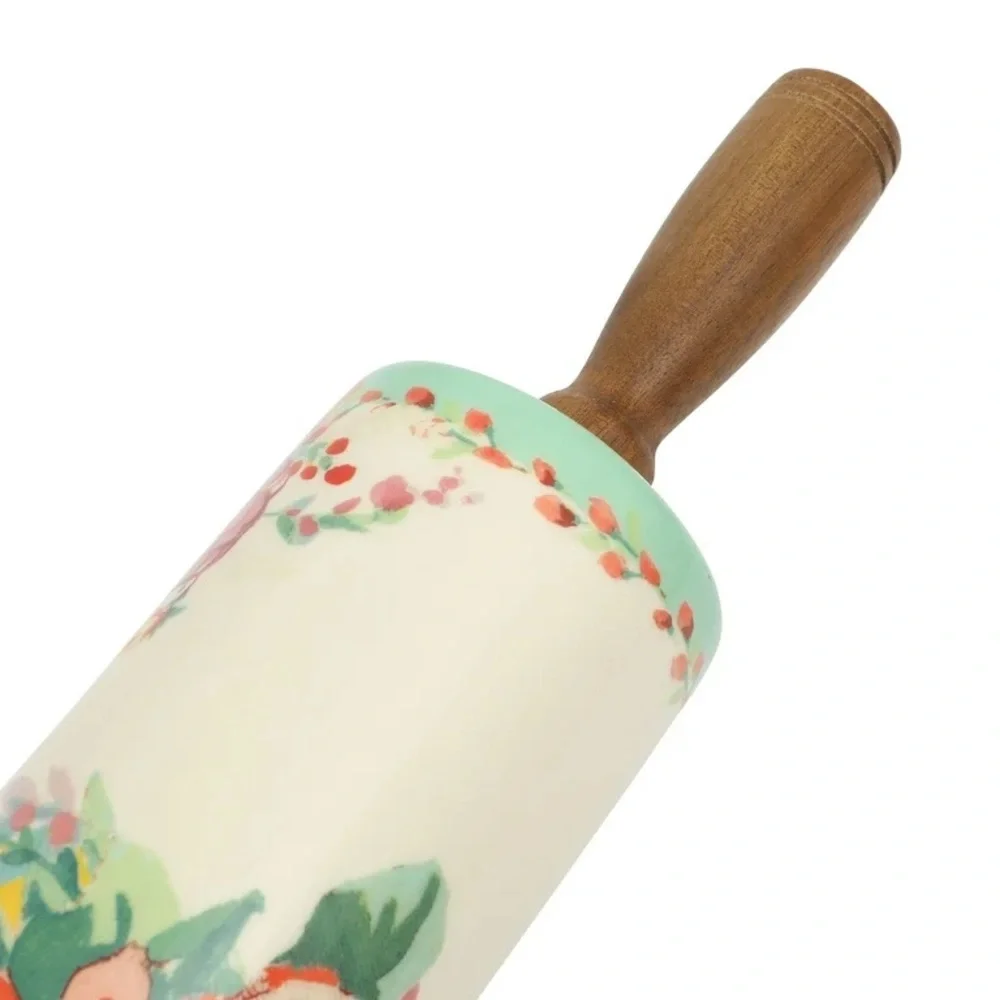 2024 🌺 New Pioneer Woman Rolling Pin & Wall-Mounted Rolling Pins Holder/Stand